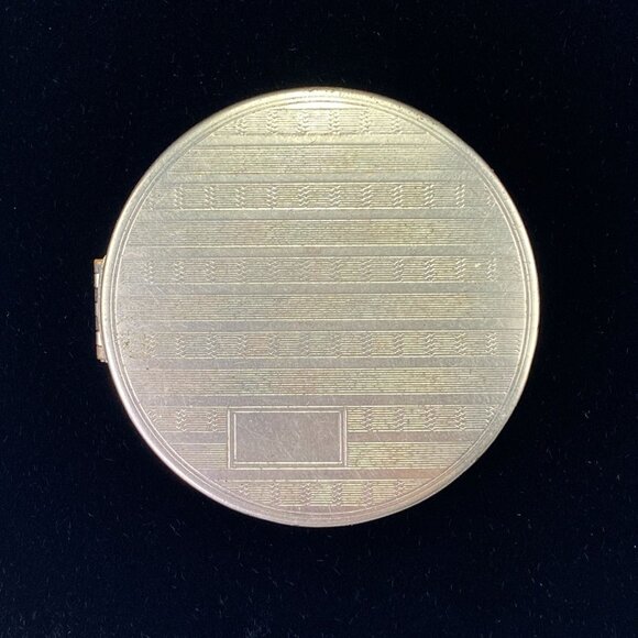 Richard Hudnut Other - Vintage Richard Hudnut Loose Powder Compact Silver Tone Striped Design